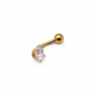 ARETES PIERCING ZO15261P/OMBLIGO DORADO Acero Inoxidable F38