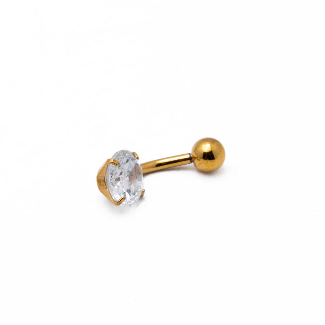 ARETES PIERCING ZO15261P/OMBLIGO DORADO Acero Inoxidable F38