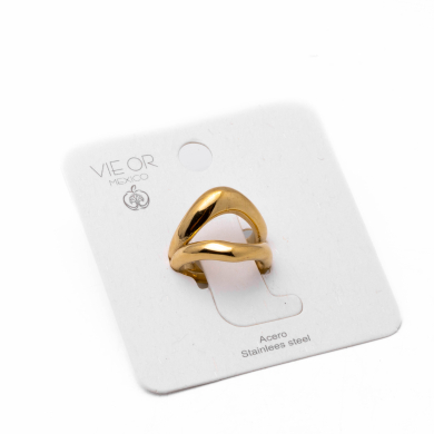 Anillo Y00912 Dorado Acero Inoxidable 2A58