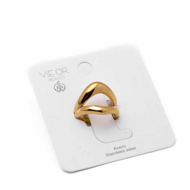 Anillo Y00912 Dorado Acero Inoxidable 2A58