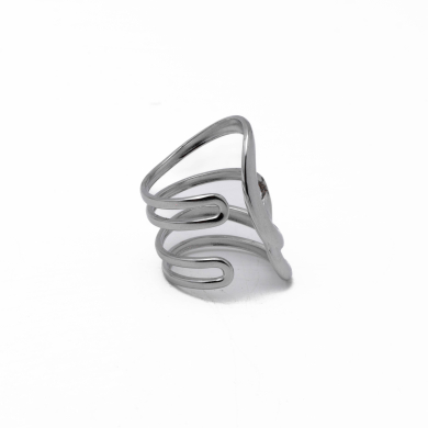 Anillo Y00898 Plateado Acero Inoxidable A36