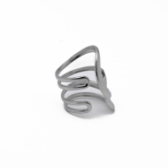 Anillo Y00898 Plateado Acero Inoxidable A36