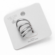 Anillo Y00898 Plateado Acero Inoxidable A36