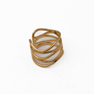 Anillo Y00949 Dorado Acero Inoxidable A37