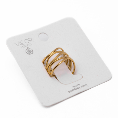Anillo Y00949 Dorado Acero Inoxidable A37