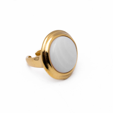 Anillo Y00848 Dorado Acero Inoxidable 2A55