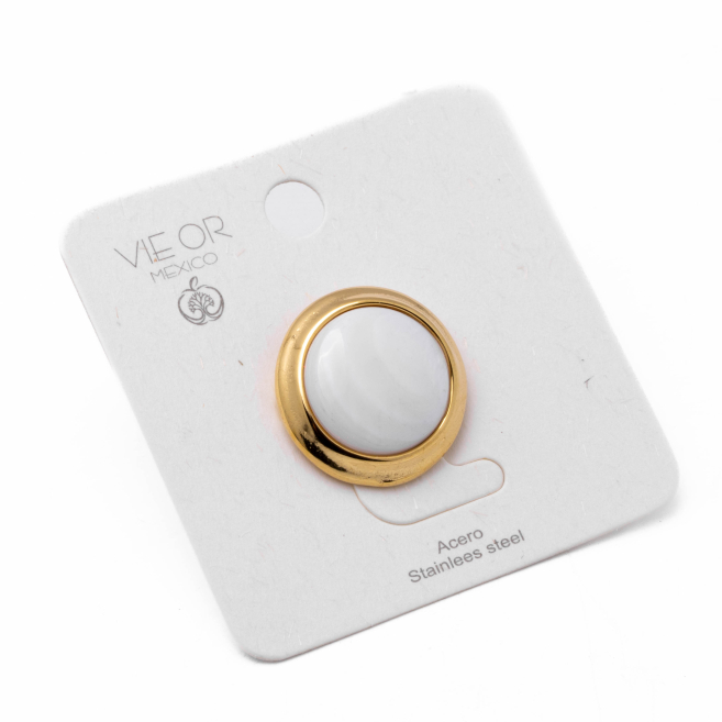 Anillo Y00848 Dorado Acero Inoxidable 2A55