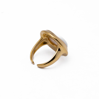 Anillo Y00848 Dorado Acero Inoxidable 2A55