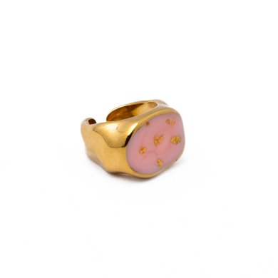 Anillo Y00846 Rosa Acero Inoxidable 2A45