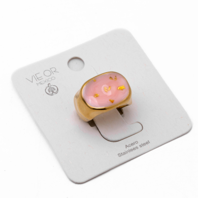 Anillo Y00846 Rosa Acero Inoxidable 2A45