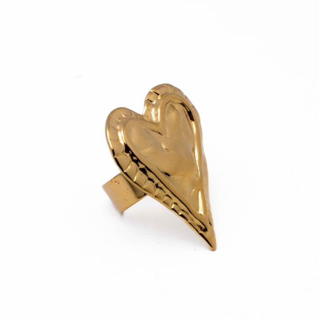 Anillo Y00889 Dorado Acero Inoxidable 2A54