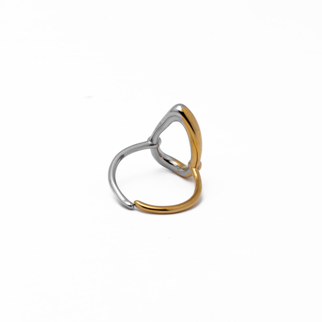 Anillo Y00955 Bicolor Acero Inoxidable A53