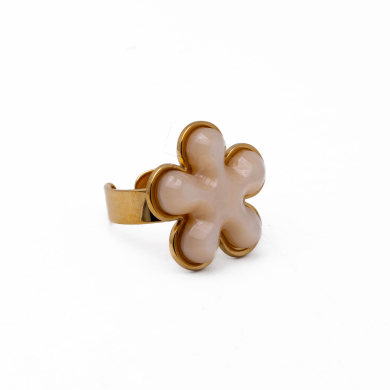 Anillo Y00851 Beig Acero Inoxidable 2A55