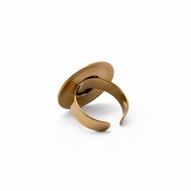Anillo Y00907 Dorado Acero Inoxidable 2A51