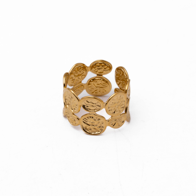 Anillo Y00856 Dorado Acero Inoxidable 2A23