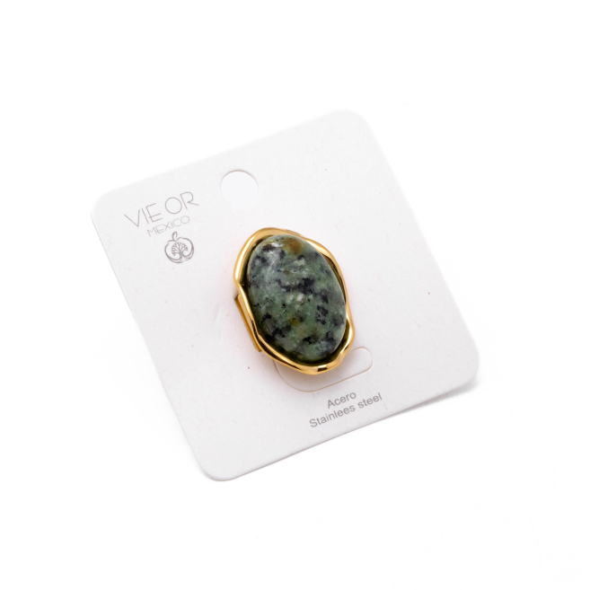 Anillo Y01001 Verde Acero Inoxidable 2A26