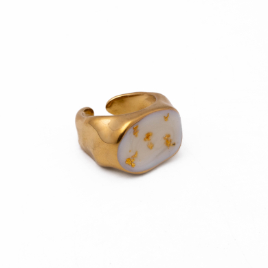 Anillo Y00846 Beig Acero Inoxidable 2A45
