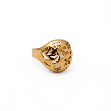 Anillo Y00845 Dorado Acero Inoxidable 2A46
