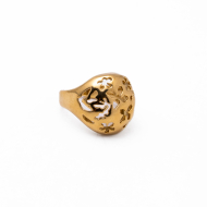 Anillo Y00845 Dorado Acero Inoxidable 2A46