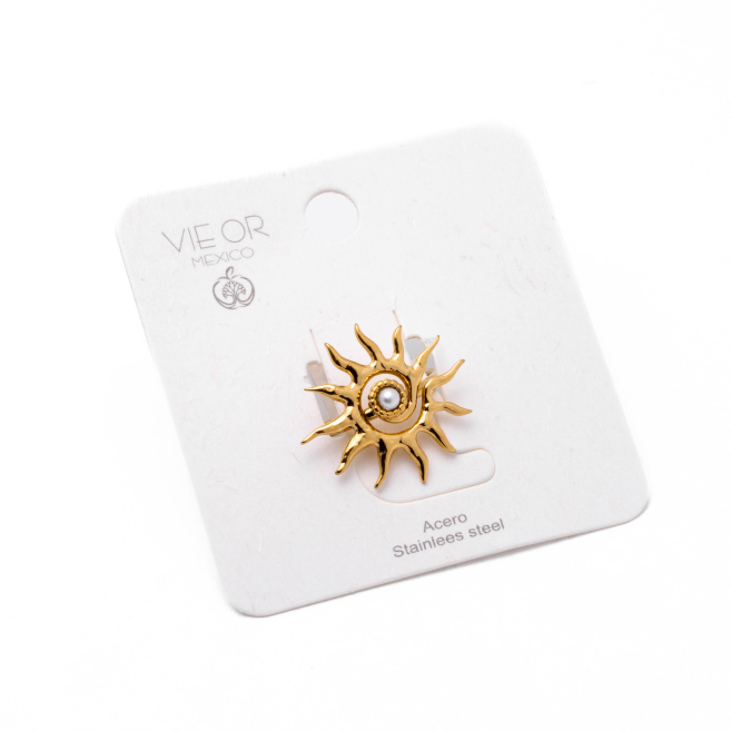 Anillo Y00886 Dorado Acero Inoxidable 2A41