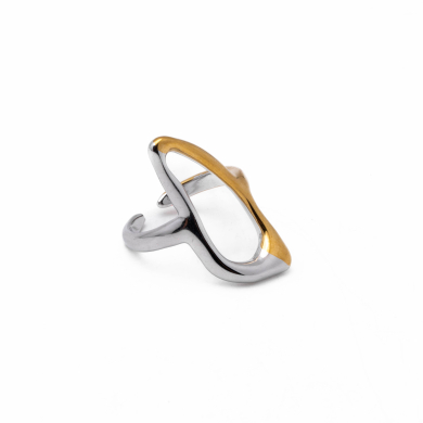 Anillo Y00871 Bicolor Acero Inoxidable A25