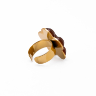 Anillo Y00930 Marron Acero Inoxidable A56