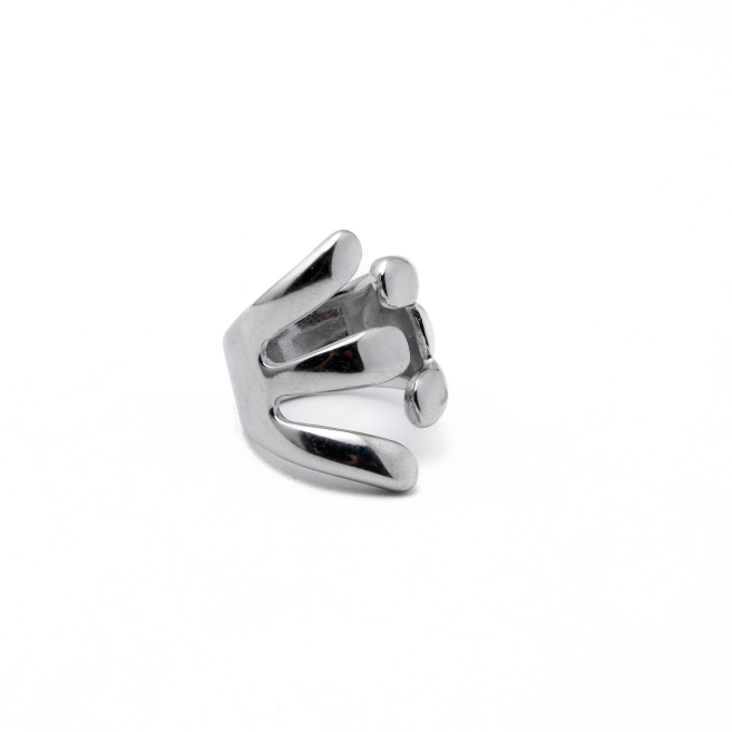 Anillo Y00857 Plateado Acero Inoxidable 2A58