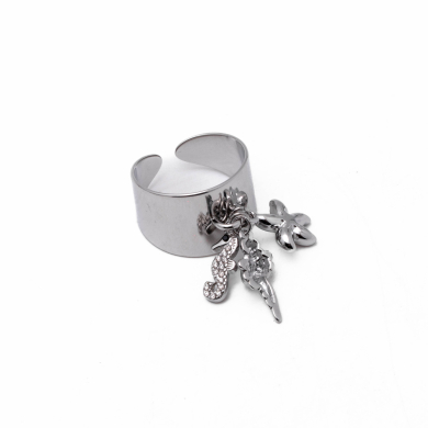 Anillo Y00913 Plateado Acero Inoxidable A35