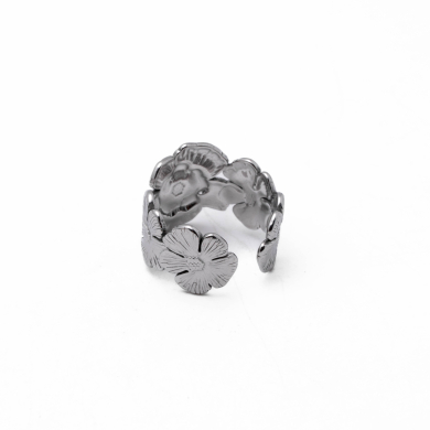 Anillo Y00888 Plateado Acero Inoxidable 2A37