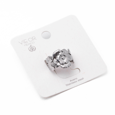 Anillo Y00888 Plateado Acero Inoxidable 2A37
