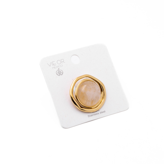 Anillo Y00999 Blanco Acero Inoxidable A38