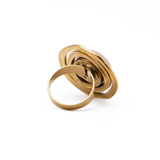 Anillo Y00999 Blanco Acero Inoxidable A38