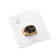 Anillo Y00846 Negro Acero Inoxidable 2A45