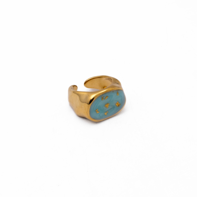 Anillo Y00846 Azul Acero Inoxidable 2A45