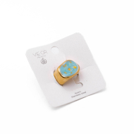 Anillo Y00846 Azul Acero Inoxidable 2A45