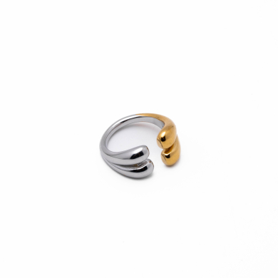 Anillo Y00956 Bicolor Acero Inoxidable 2A34