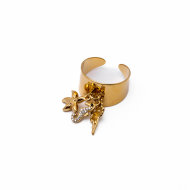 Anillo Y00913 Dorado Acero Inoxidable A35