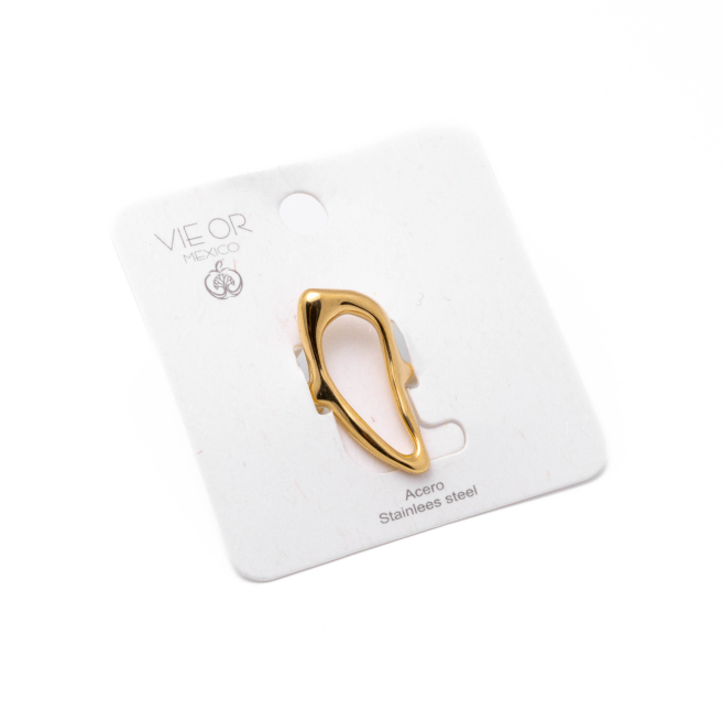 Anillo Y00871 Dorado Acero Inoxidable A25