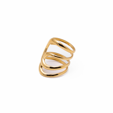 Anillo Y00898 Dorado Acero Inoxidable A36