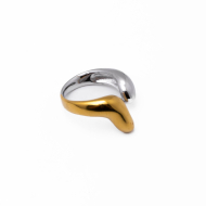 Anillo Y00884 Bicolor Acero Inoxidable 2A34