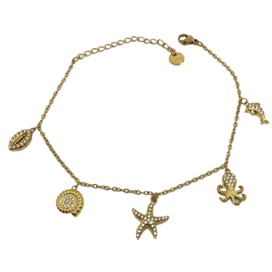 PULSERA ZO15454B/TOVILLERA DORADO Acero Inoxidable 2B31