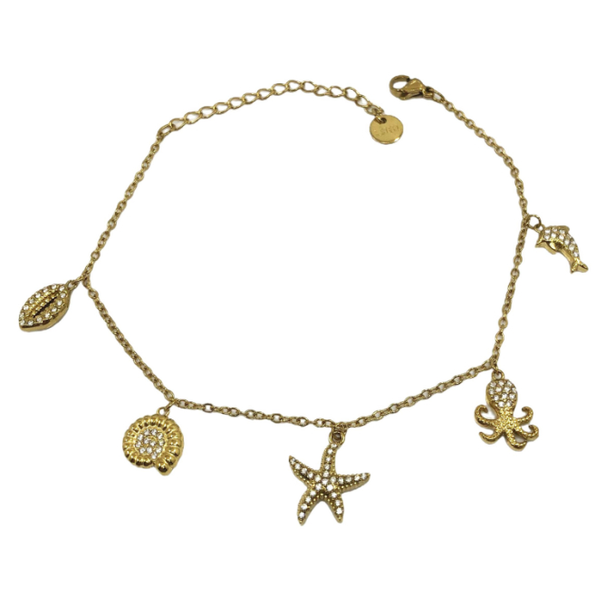 PULSERA ZO15454B/TOVILLERA DORADO Acero Inoxidable 2B31