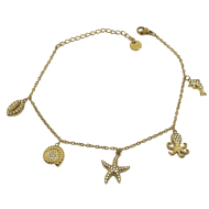 PULSERA ZO15454B/TOVILLERA DORADO Acero Inoxidable 2B31