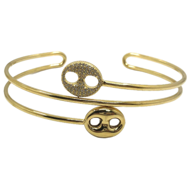 BRAZALETE ZO15478B/BRAZO DORADO Acero Inoxidable 2C35