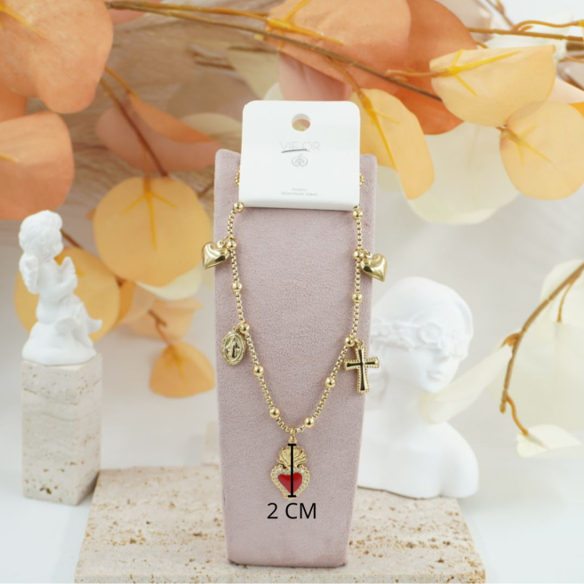 COLLAR ZO12508N DORADO Acero Inoxidable 2D48