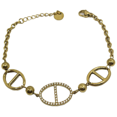 PULSERA ZO15163B PLATEADO Acero Inoxidable 2B44
