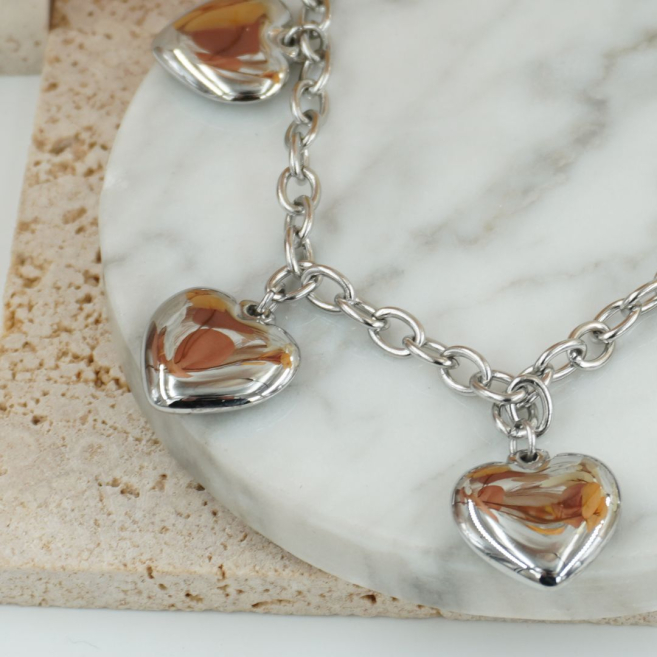 COLLAR ZO12289N PLATEADO Acero Inoxidable 2D310