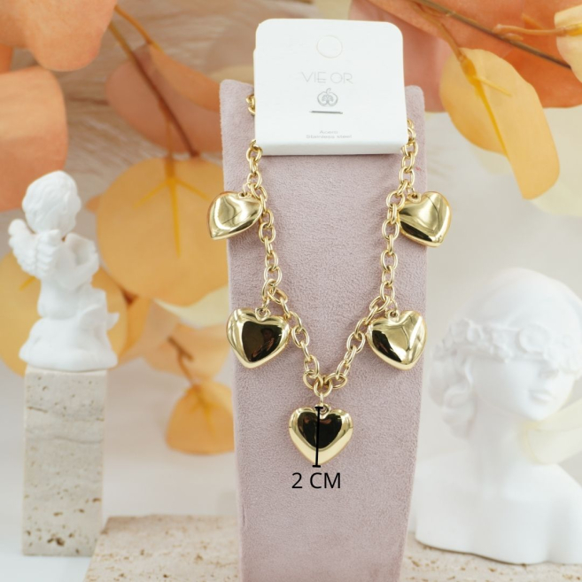 COLLAR ZO12289N DORADO Acero Inoxidable 2D310