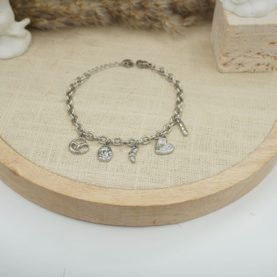 PULSERA ZO12286B PLATEADO Acero Inoxidable 2B41