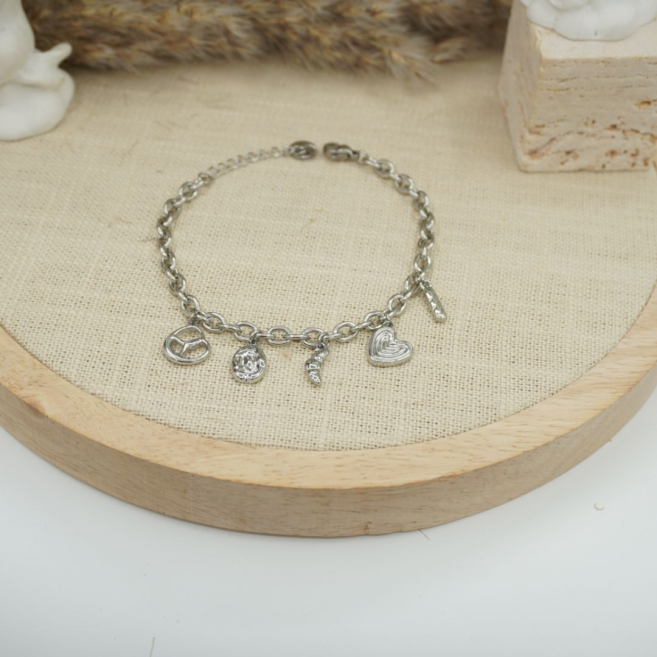 PULSERA ZO12286B PLATEADO Acero Inoxidable 2B41